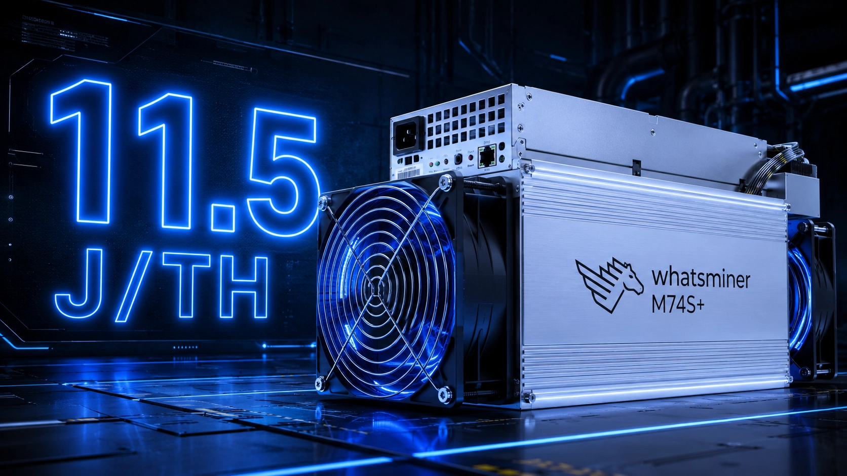 Whatsminer M74S+ — самый энергоэффективный ASIC для Bitcoin 2026