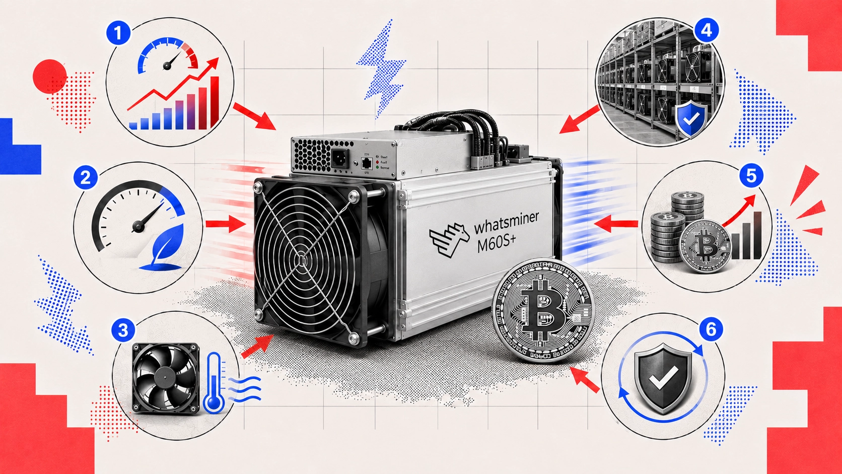Whatsminer M60S+ для майнинга Bitcoin