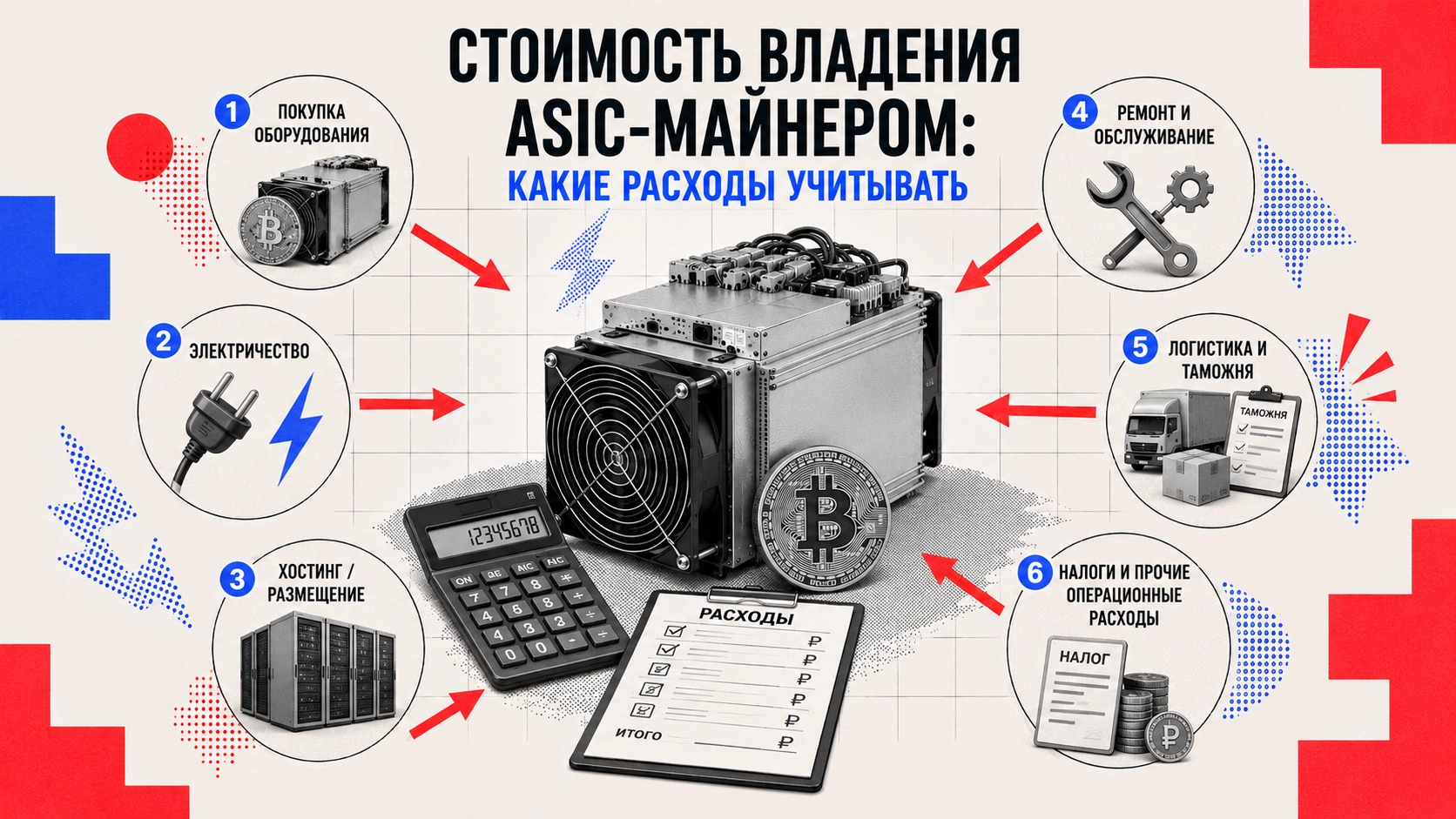 Стоимость владения ASIC-майнером и расходы на майнинг