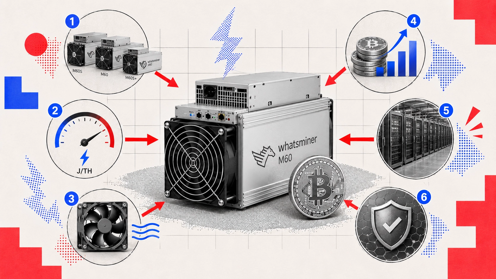 Whatsminer M60 для майнинга Bitcoin